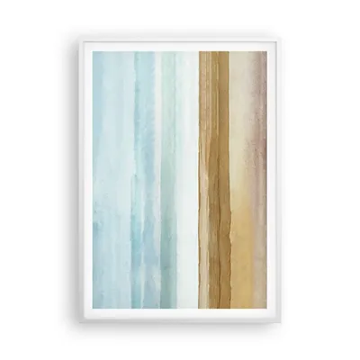 Produktbild von Gerahmtes Poster - Weißer Rahmen - Abstraktion Gürtel Gold - 70x100 cm - Wand Bild - Wanddeko - Wandbilder - Kunstposter - Wandposter - Bilderrahmen - Bilder - Kunstdruck - Wandbild - P2WPA70x100-4263