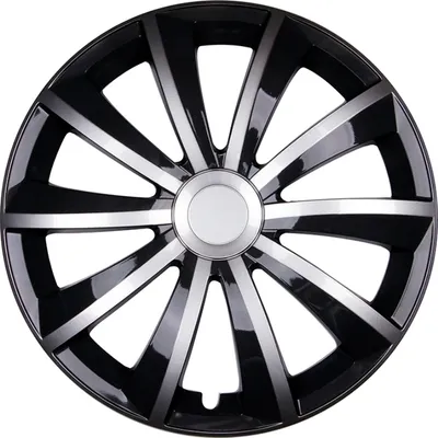 Produktbild von 4x PREMIUM DESIGN Radkappen Radzierblenden Set Gral 14 ZOLL in Silber Schwarz