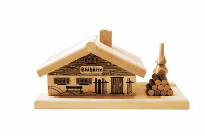 Produktbild von Räucherhaus Skihütte Höhe=17cm NEU