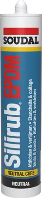 A tube of Soudal Silirub EPDM sealant.