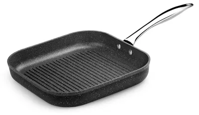 Produktbild von Monix M741230, Rechteckig, Grillpfanne, Schwarz, Edelstahl, QuanTanium, Aluminium, Edelstahl, 4 mm