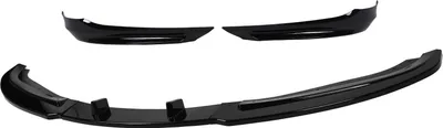 Productafbeelding van Vijdelige voorbumperlip, kinspoiler, sportieve bodykit, geschikt voor de 3-serie E90 E91 LCI van 2007 tot 2012, glanzend zwart