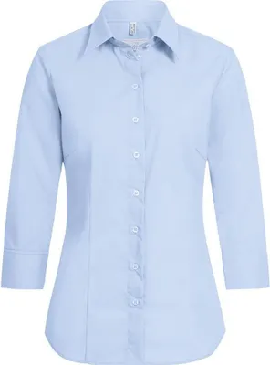 Produktbild von Greiff Corporate Bluse BASIC Damen 3/4 Kent Regular-Fit Hellblau 36