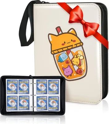 Produktbild von CLOVERCAT Sammelkartenbinder mit 4 Fächern, 50 Seiten, Kompatibel mit Karten, tragbare