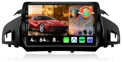 Zdjęcie produktu dla Radio samochodowe do Forda Kuga (2013-2018) z 9-calowym ekranem dotykowym i GPS