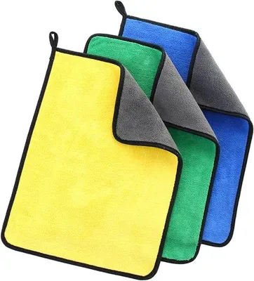 Image de Kit de nettoyage pour voiture en microfibre - Chiffons ultra-absorbants pour le lavage et le séchage de la voiture