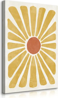 Produktbild von Muralo Leinwandbild Canvas für Esszimmer BLUME Gänseblümchen Pflanze Boho Br. 50cm x Hö. 70cm