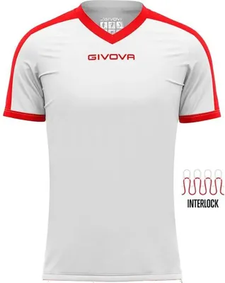 Produktbild von Sport-T-Shirt Givova Revolution Weiß-Rot Weiß 2xl - XXL