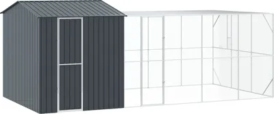 Produktbild von Möbel Voliere mit Erweiterung Anthrazit 310x619x247 cm Stahl - Vogelkäfige 3325166