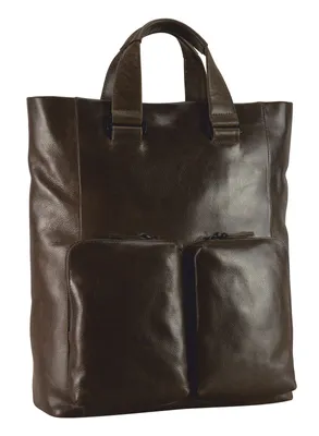 Produktbild von LEONHARD HEYDEN Leder Laptoprucksack Rucksack mit Laptopfach Porto Tote Bag / Backpack Greybrown dunkelbraun
