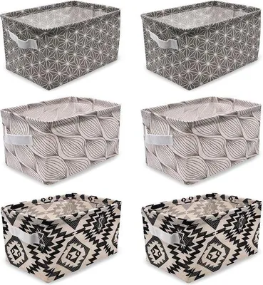 Obrázek produktu pro Vodotěsné úložné boxy, 6 kusů, látkové, na hračky a kosmetiku