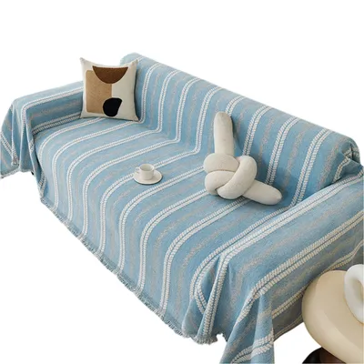 Produktbild von Sofa Überzug, Couch überzug, Sofaüberwurf, Sofa-Schutzhülle für 2 Sitzer, Blau, 180X260cm
