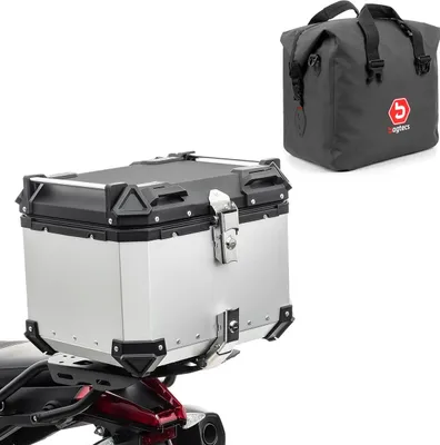 Obrázok produktu pre Sada motocyklového hliníkového kufra 45L + vnútorná suchá taška # XB45 Alu To