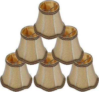 Immagine prodotto di Coperture per lampade da tavolo in tessuto – Set da 6 pezzi, adatte per lampade da parete e lampadari – Dimensioni: 13 x 12 x 8 cm (5,1 x 4,7 x 3,1 pollici)