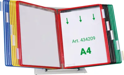 Zdjęcie produktu dla Tarifold 434209, Biurko / Ściana, Portret, A4, Wielobarwny, Metal, 500 mm
