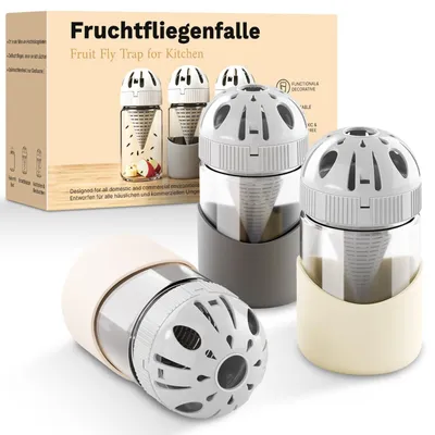 Produktbild von Omgoods – 3 wiederverwendbare Fruchtfliegenfallen für die Küche