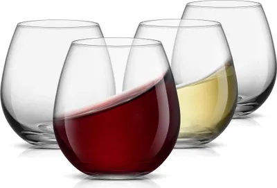 Produktbild von 4er-Set Spirituosen- & Weingläser ohne Stiel, 425 ml, für Rot- und Weißwein