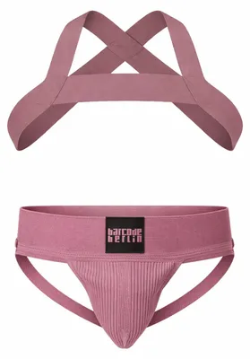 Image de Barcode Berlin - Sous-vêtement Hommes - Multipack 1x Sergey Jockstrap + 1x Matt Pop Harness Brownishpurple - Taille XL