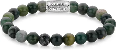 Produktbild von Rebel and Rose Stones Only RR-80019-S Herrenarmband, Armbandumfang:19cm