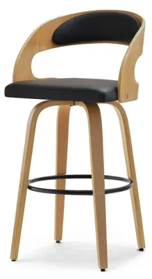 Produktbild von Eleganter Barstuhl ROMINA - Eiche / Schwarz