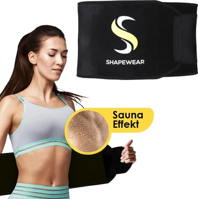 Produktbild von Shapewear® Bauchschweißband - Taillentrainer - Schlankheitsband - Taillenformer für Männer/Frauen - Bodyshaper - Saunagürtel - Saunaband - Inklusive E-Book mit 8 Abnehmtipps