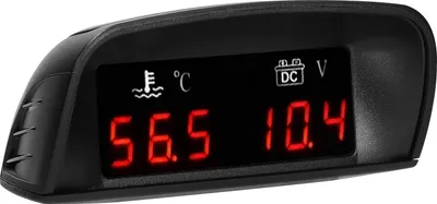 Zdjęcie produktu dla uniwersalny cyfrowy wyświetlacz samochodowy 2 w 1, temperatura wody, napięcie, woltomierz z czujnikiem 1/8NPT do ciężarówek, SUV-ów, kamperów