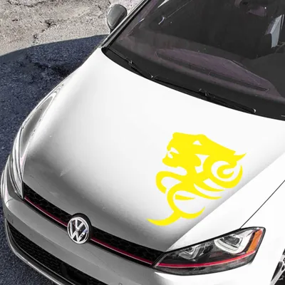 Produktbild von Aufkleber - Autoaufkleber "TigerTribal" 60cm x 42cm gelb - Tuning Carystyling Heckscheibe Auto