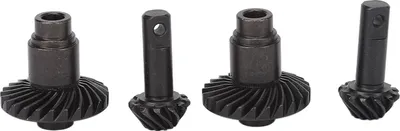 Produktbild von Schrägverzahnungs-Set, schwarz, vordere & hintere Achszahnräder aus Stahl, Achsdifferential-Getriebe für Traxxas 1/18 TRX4M RC-Fahrzeug