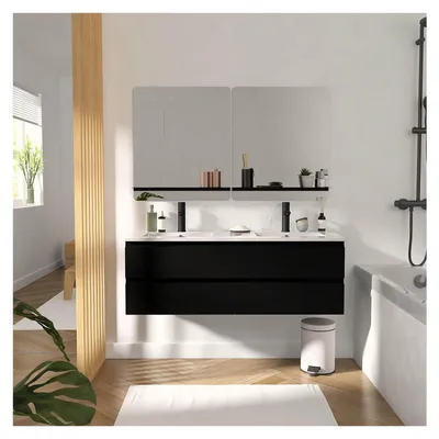 Produktbild von SORRENTO 120 cm Doppelwaschtisch mit Keramikarbeitsplatte