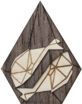 Produktbild von BeWooden Holz Brosche mit Fische Fischmotiv Brosche universell