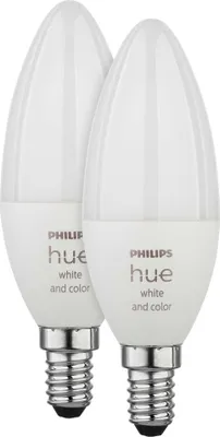 Produktbild von Philips Hue LED Lampe E14 2er Set 5,3W 320lm White Color Amb.