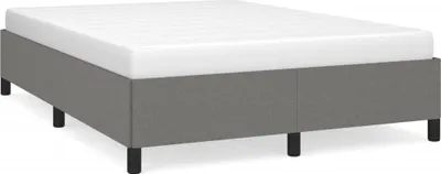Produktbild von vidaXL Bettgestell ohne Matratze Dunkelgrau 140x200 cm Stoff