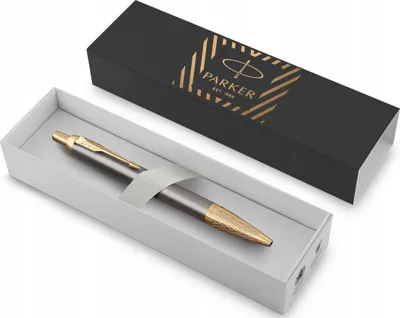 Produktbild von Parker IM Premium Prestige Arrow Grey GT Kugelschreiber Großraummine Geschenkbox, Extrem stark, Magnettafeln, Kühlschränke, Whiteboards, DIY