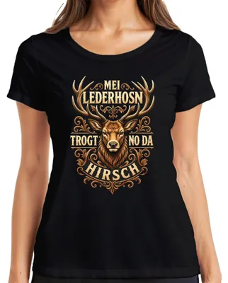 Zdjęcie produktu dla Spódnica "Hirsch Bayern Alpen Lederhose Dirndl" dla kobiet, koszulka, czarna, rozmiar L