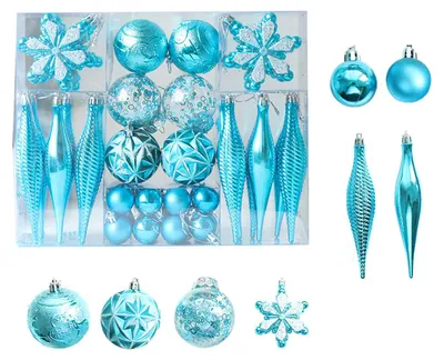 Produktbild von Weihnachtskugeln, bruchsichere Weihnachtskugel-Sets für Weihnachtsbaumschmuck, Feiertage, Zuhause, Partydekorationen, Baumschmuck