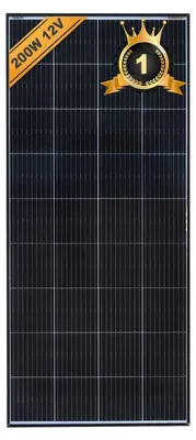 Solarpanel 200W 12V monokristallin PERC 9BB schwarz