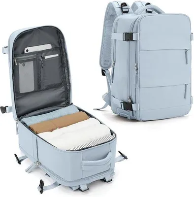 Obrázek produktu pro Cestovní taška 40 x 20 x 25 cm do letadla, taška pod sedadlo, batoh na notebook s přihrádkou na boty pro muže a ženy