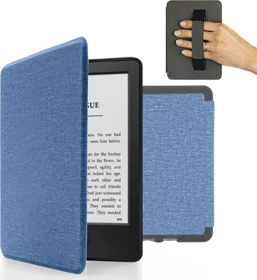 Produktbild von Hülle Kindle Paperwhite 7 Gen EY21 DP75SDI Handschlaufe Auto Sleep Hellblau