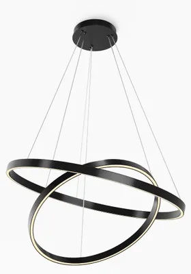 Immagine prodotto di Lampada a sospensione LED con anelli regolabili RIM, bianco e nero, 83 W, luce bianca regolabile, 7000 lm, alluminio, dimensioni: 134 x 80 x 80 cm, IP20, Maytoni