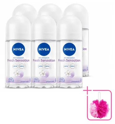 Image de 6 déodorants roll-on NIVEA Fresh Sensation - 50 ml - Pack économique - 6 pièces