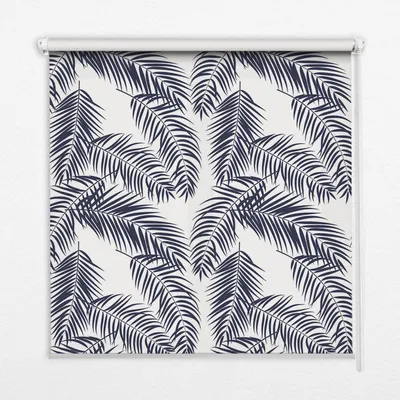 Produktbild von Seitenzug-Rollo Fensterrollo Jalousie - Thermo-Rollo Verdunkelungsrollo - 100x140 cm - Farnblätter