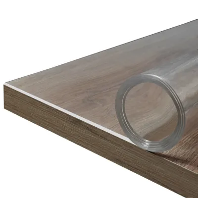 Produktbild von TEXMAXX® Tischfolie transparent 2mm mit abgeschrägter Kante / Tischschutz transparent versch. Größen und Wunschmaß / Tisch Schutzfolie transparent / Folie für Tisch aus PVC