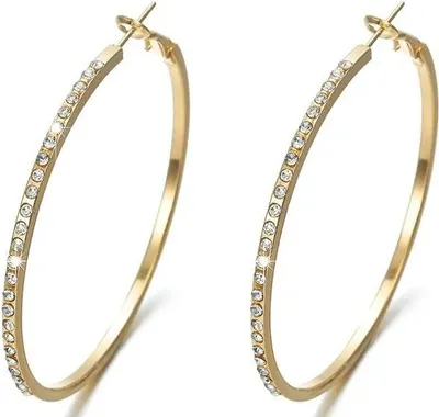Produktbild von EM-28368 Goldene Ohrringe mit Zirkonen – Jetzt kaufen KP28368