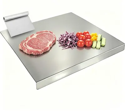 Schneidebrett-Set aus Edelstahl 40x30 cm, antibakteriell