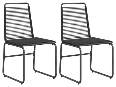 Obrázok produktu pre vidaXL Záhradné stoličky, 2 ks, čierne, 48 x 55 x 89,5 cm, ratan
