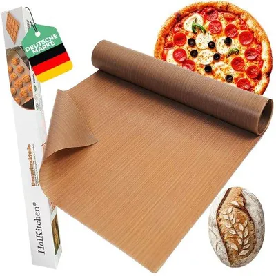 Obrázok produktu pre Rolka trvácnej fólie na pečenie – Prémiový opakovane použiteľný papier na pečenie – Trvácna podložka na pečenie – Odolná voči teplu, rezateľná, s nepriľnavou vrstvou, vhodná do umývačky riadu (rolka 220 x 40 cm)