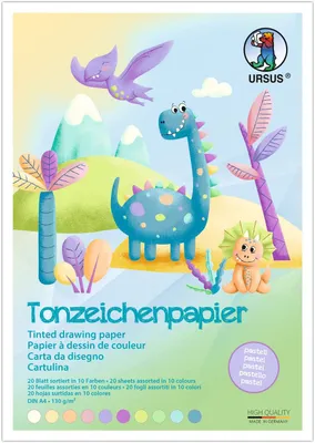 Produktbild von Ursus Tonpapier DIN A4 Pastell 20 Blatt 10Farben