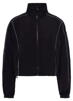 Produktbild von Damen Jacke schwarz Größe M mit reflektierenden Details und Stehkragen
