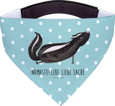 Produktbild von Mr. & Mrs. Panda Bandana Stinktier Yoga - Türkis Pastell - Geschenk, Stinker, Hunde Halstuch, Namaste, Hund, Raubtier, Hals Tuch, Für, Liebe