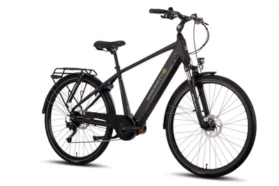 Produktbild von SAXONETTE E-Bike Deluxe Sport ,10 Gang, Mittelmotor, 418 Wh integrierter Akku, Pedelec, Elektrofahrrad, Trekkingrad (Ramenhöhe 54 , Schwarz)